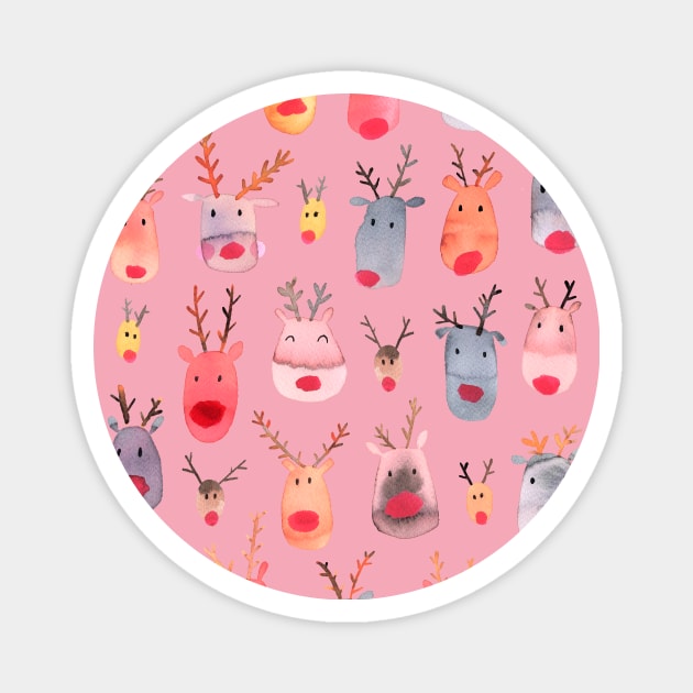 Christmas Reindeers Magnet by ninoladesign